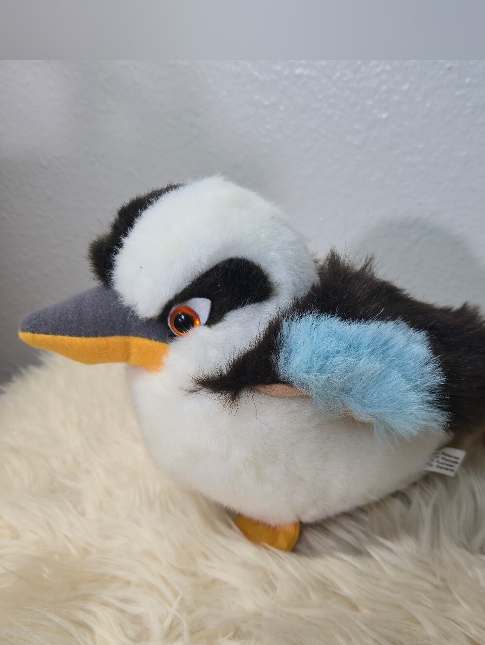 Vintage Zorway Kookaburra Plush Bird Toy Stuffed Animal Realistic Soft